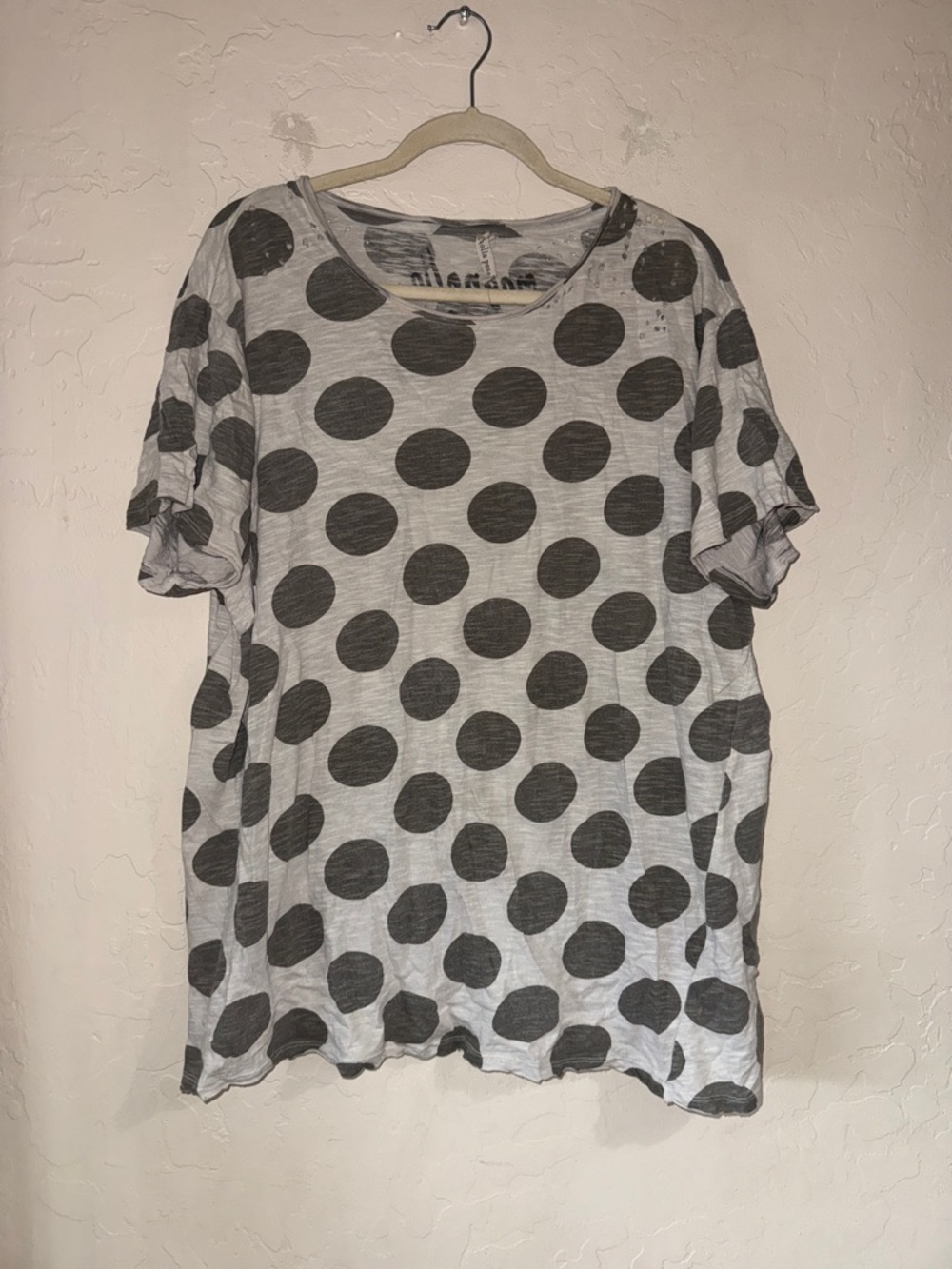 Magnolia pearl grey polka dot oversized tee
